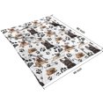 thumbnail image 4 of French Bulldog Footprint Blanket,Comfortable Soft Flannel Throw Blanket,All Season,Warm Lightweight Blankets for Sofa Bed Couch Living Room Chair,60"x80"(150x200cm), 4 of 4