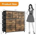 thumbnail image 5 of Dresser for Bedroom with 12 Drawer,Clothes Dresser with Side Pockets and Hooks,Chest of Drawers,Tall Closet Dresser for Closet, Living Room, Hallway, 5 of 8