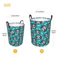 thumbnail image 2 of Lsque Skull Cat pattern Laundry Hamper Basket, Tall Woven Rope Hamper Basket for Clothes, Lightweight Storage Basket, Collapsible Waterproof-Small, 2 of 8