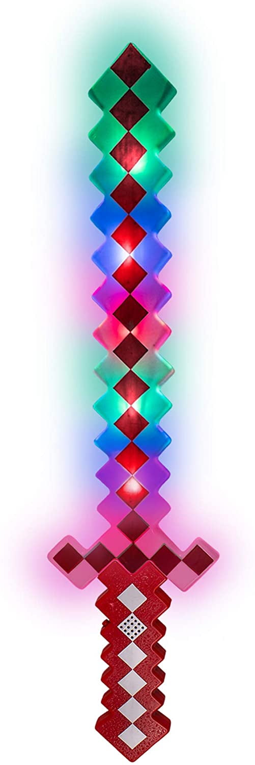  Fun Central LED Light Up Pixel 8-Bit Toy Sword for Kids : Toys  & Games