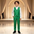 thumbnail image 4 of GiLiling Boys Formal Suit Slim Fit Tuxedo Suits for Kids Ring Bearer Outfit Kids Suit Set Toddler to Teen Boy (Green, 11-12 Years), 4 of 4