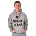 thumbnail image 5 of No Drama Llama Alpaca Chill Relaxed Hoodie Sweatshirt Women Men Brisco Brands L, 5 of 6
