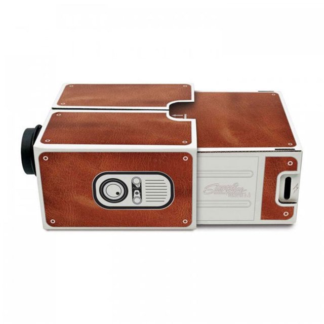 kurtrusly DIY Mini Cardboard Version 2.0 Portable Household Smartphone Mobile Phone Projector For Home Theater
