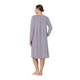 thumbnail image 5 of Aria Women’s Long Sleeve Stretch Velour 44" Sleepwear Nightgown, Sizes XS-5X, 5 of 7