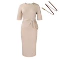 thumbnail image 2 of Women's Sexy Stylish Retro Office Pencil Dress Workwear Dresses Bodycon Dress, 2 of 8