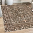 thumbnail image 1 of Floral Decorative Rug, Vintage Design Blooming Garden Petals and Botanical Summer Thrill Details, Quality Carpet for Bedroom Dorm and Living Room, 6 Sizes, Cocoa Ginger, by Ambesonne, 1 of 4