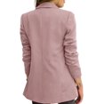 thumbnail image 2 of ORUYROP Women's Solid Color Casual Long Sleeve Lapel Button Blazer Jacket, 2 of 3