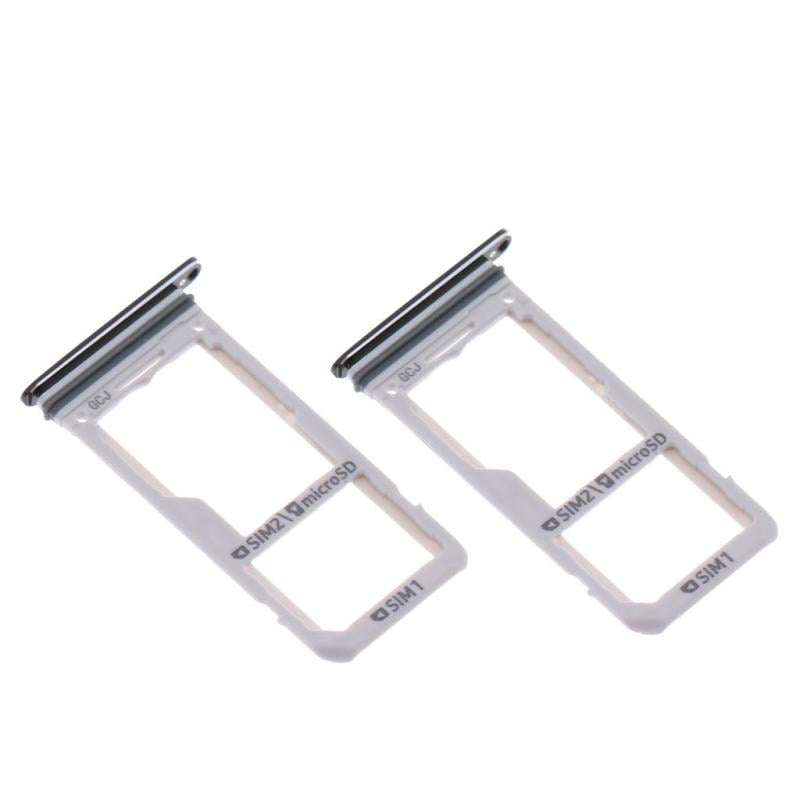2x SIM Card + MicroSD Card Reader Holder Slot Tray Container for Samsung Galaxy S8 S8+ Black