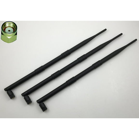 3 x 9dBi 2.4GHz 5GHz Dual Band WiFi RP-SMA Antenna for TP-Link TL-WN7200ND Quick USA Shipping