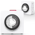 thumbnail image 1 of Timer Outlet G-ELEK, 24 horas, doble salida, 125 V, 15 A, listado ETL, paquete de 2, 1 of 6