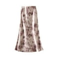 thumbnail image 2 of CAIXAI Womens Satin Maxi Skirt Long A Line High Waisted Skirts Wedding Cocktail Party Outfits, 2 of 7
