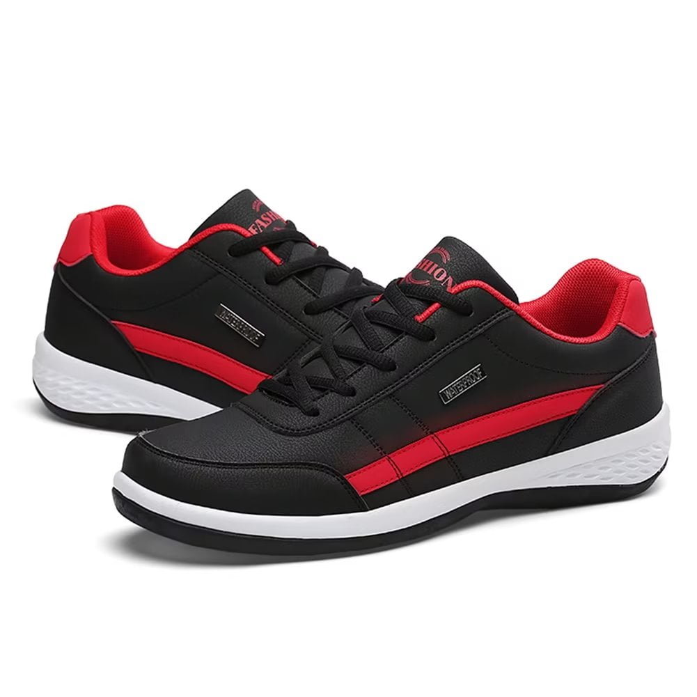 Dumajo Mens Shoes Fashion Running Sneaker Casual Leather Sport Shoes Breathable Comfortable Walking Shoes