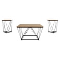 thumbnail image 2 of Castle Place Minimalist 3 Piece Coffee Table Set, Light Oak, 2 of 13