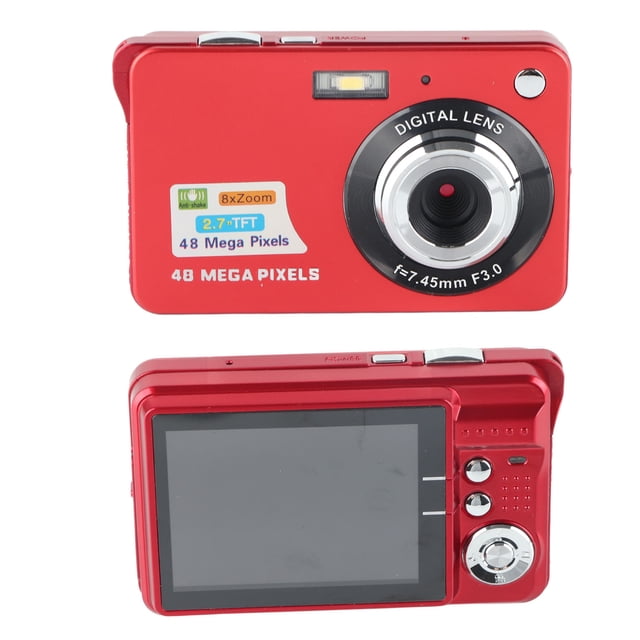 Cámara Digital ANGGREK 4K Obturador Electrónico Rojo 8X Para Fotografía de Interiores