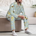 thumbnail image 7 of Sikiie Bees Mens Pajama Set, Soft Warm Long Sleeve Sleepwear, Cozy Button-Down Pjs for Men-X-Large, 7 of 7