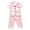 Pink, variant on YWOAGH Toddler Boy Pajamas And Girls Satin Short Sleeve Button Down Shirt Tops with Long Pants Silk Sleepwear Outfits Loungewear Set Korean Style Homewear Green 2-3 Years