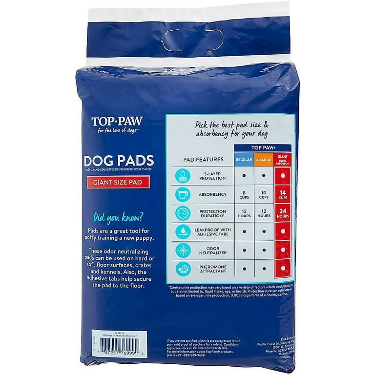 TOP PAW Ultra Giant Dog Puppy Pads 27.5