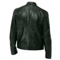 thumbnail image 3 of YDDIAN Mens Leather Jacket - Cafe Racer Style Real Lambskin Leather Jacket Men Army Green L, 3 of 3
