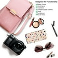 thumbnail image 4 of Small Crossbody Bag Cell Phone Purse Wallet with Credit Card Slots-Pink, 4 of 5