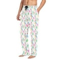 thumbnail image 5 of Tropical monkey flamingo fun Men's Pajama Pants Ultra Bottoms Sleepwear Bottom Pants with Pocket Drawstring, 5 of 5