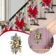 thumbnail image 3 of La escalera inalámbrica recortar coronas de flores para la puerta principal de vacaciones de pared ventana colgante adornos para interior al aire libre Inicio Navidad, 3 of 7