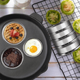 thumbnail image 4 of 8PCS English Muffin Rings 8/10CM Stainless Steel Crumpet Tart Rings - Double Rolled Round Pastry Ring Molds for Baking, 4 of 6