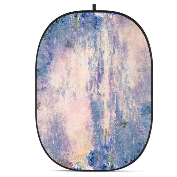 Glow CBA-PF0001 5x6.5' Fabric Collapsible Backdrop, Floral Painting