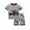 Grey, variant on TAIAOJING Toddler Baby Boys Outfits Sets Cute Personality Fashion Printed Short Sleeve Tops And Shorts Outfits Sets Breathable 4-5Y