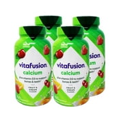 4 Pack - Vitafusion Chewable Calcium Gummy Vitamins, Fruit and Cream Flavored, 100 Count