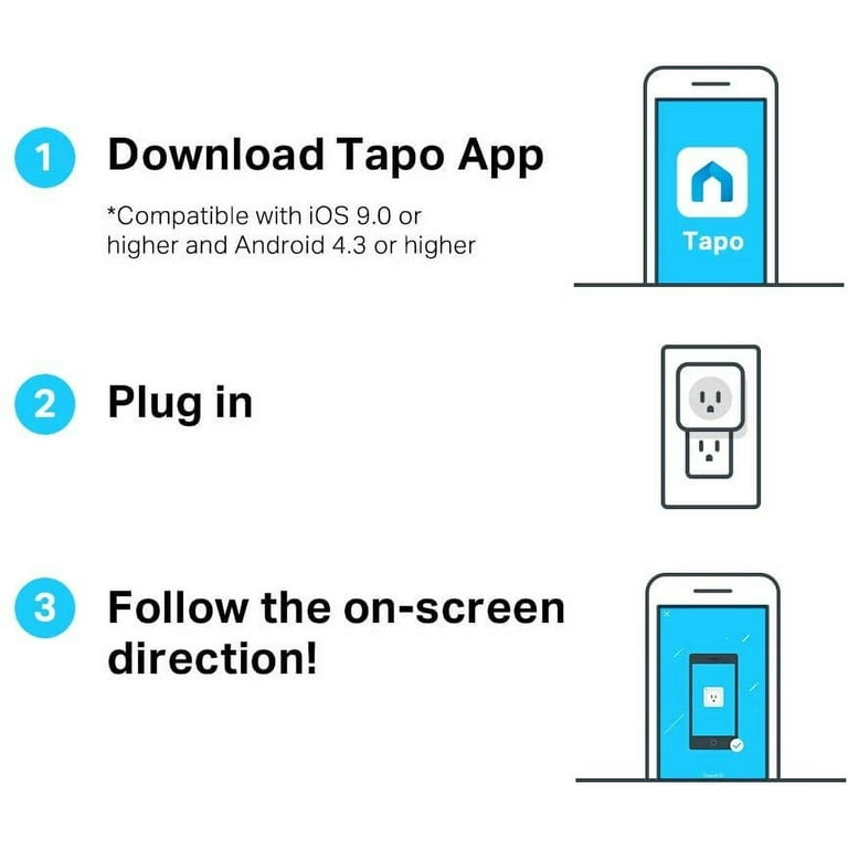 TP-Link Tapo Smart Plug Mini, Smart Home Wifi Outlet Works with Alexa Echo  & Google Home, No Hub Required, Remote Control Your Home Appliances from  Anywhere, New Tapo APP Needed P100 