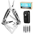 thumbnail image 1 of Multiherramienta de acero inoxidable duro, plegable y autoblocante, alicates múltiples utilizados como cuchillo, abrebotellas, destornillador, hoz, etc., regalos para hombres ShuxiuWang  1327537011002, 1 of 5