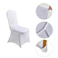 thumbnail image 5 of 50pcs Stretch Spandex Chair Cover for Wedding Party Dining Banquet Event (White, 50), 5 of 7
