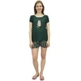 thumbnail image 3 of Bimba Women Button-Down Shirt With Elastic Waist Shorts 2 Pcs Night Wear Set - 18, 3 of 5