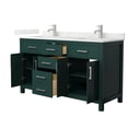 thumbnail image 2 of Wyndham Collection WCG242460DKGWQUNSMXX Beckett 60" Free Standing Double Basin Vanity Set, 2 of 7