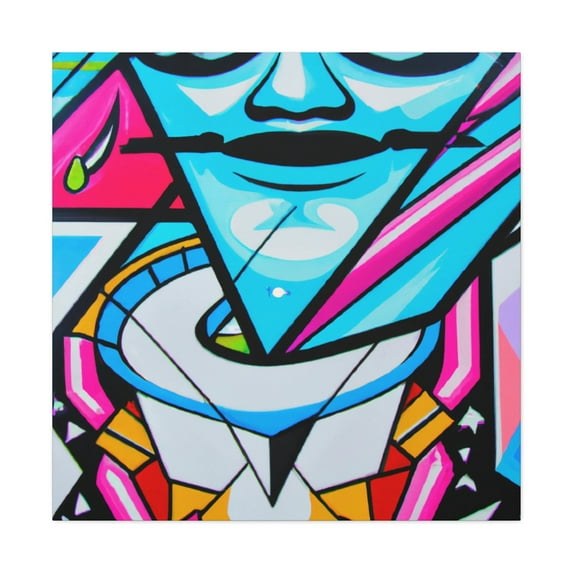 Graffiti Graces Cityscape - Canvas