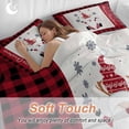 thumbnail image 4 of Xmas Gnome Duvet Cover Set Queen Size, Merry Christmas 4 Piece Soft Microfiber Bedding Set Holiday Bedding with Zipper Closure, 1 Comforter Cover, 1 Flat Sheet, 2 Pillowcases, 4 of 9