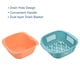 thumbnail image 3 of Frutas y Verduras Colador Colador Cesta 2uds, Plástico Doble Capa Frutas Verduras Lavado Cesta, Drenaje Tazones para Limuds Lavado-Azul Naranja, 3 of 6