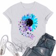 thumbnail image 2 of NAMTYQX T Shirts for Women Relaxed Fit Crew Neck Short Sleeve Graphic Soft Casual mit Print Light Plus Size Blouses for Women White Size L, 2 of 5