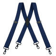 thumbnail image 2 of Buyless Fashion Suspenders for Men - 48" Adjustable Straps 1 1/4" - X Back with Black Hooks - 5141-Navy, 2 of 7