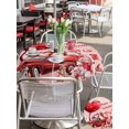 thumbnail image 4 of Outdoor Tablecloth with Umbrella Hole and Zipper, Pink Valentine's Day Round Table Cloth 60 Inch Waterproof Tablecloth, Love Heart Gnomes Truck Roses Picnic Table Cover for Patio Camping, 4 of 7