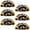 Multicolored, variant on PhooArto 6 Pcs Cup Drawer Pulls, Sunflower Pug Dog Wooden Board Shell Shape Handles Cabinet Knobs for Dresser Cupboard Closet Wardrobe with Screws