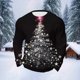 thumbnail image 1 of Amzcrzy Sudadera Para Hombre Con Estampado Navideño, Manga Larga, Cuello Redondo, Color Negro, Talla L, 1 of 4