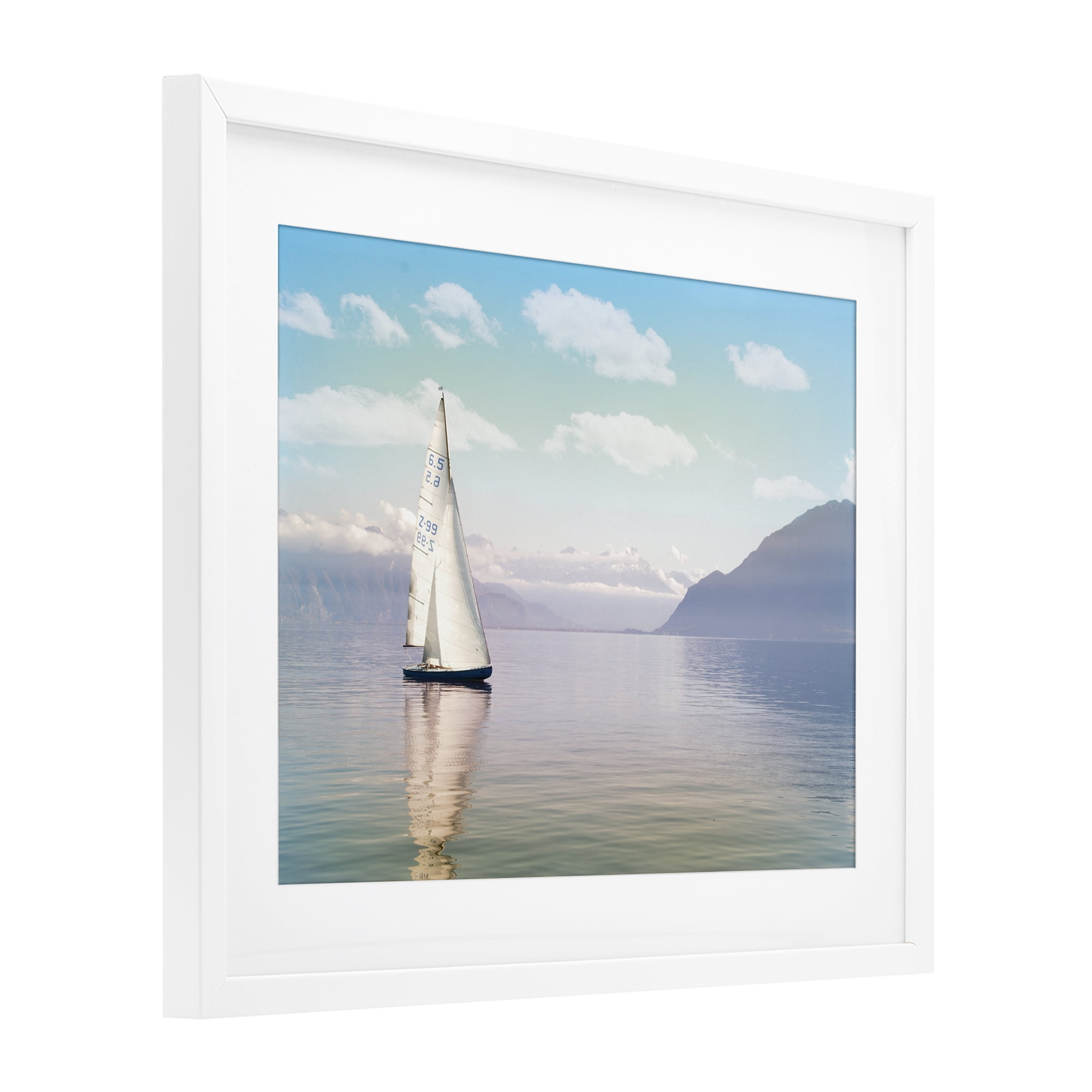 Stupell Industries Ocean Sails Lounging White Framed Print Under Glass, design by Marcus Prime