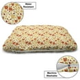 thumbnail image 3 of Autumn Pet Bed, Pumpkin Season Warm Tones Maple Leafs Seasonal Ornaments Print Illustration, Resistant Pad for Dogs and Cats Cushion with Removable Cover, 24" x 39", Pale Orange Cream, by Ambesonne, 3 of 4
