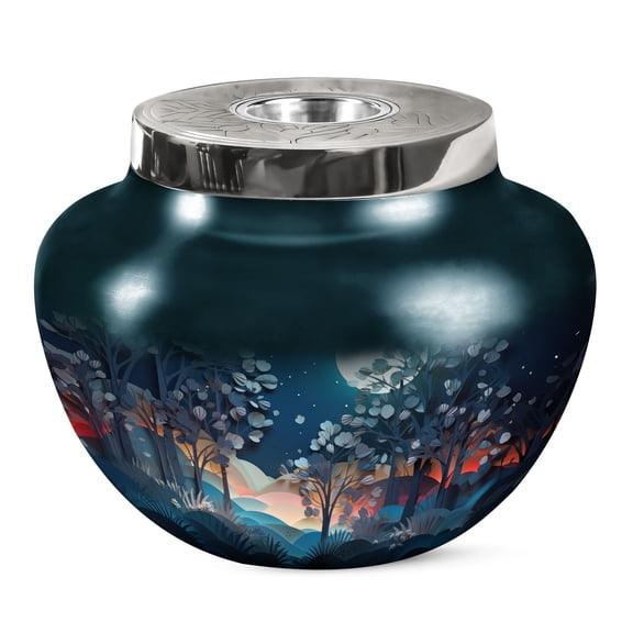 KARYLIZ Moon Light Urns For Human Ashes - Large Cremation Urns For Ashes Adult Female - Memorial Ash Holder - Funeral Decorative Ashes Urn For Women - Unique Gifts - Ashes Holder 10 Inch
