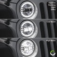 thumbnail image 6 of Chrome DOT 7" HALO DRL LED Headlights for Jeep Wrangler JK TJ LC CJ Accessories, 6 of 9