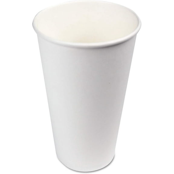 Boardwalk BWKWHT20HCUP 20 oz. Paper Hot Cups - White (12 Cups/Sleeve, 50 Sleeves/Carton)