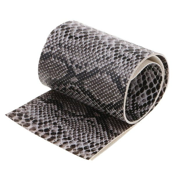 Cuero sintético de imitación para decoración de cañas de pescar. Plata