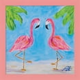 thumbnail image 1 of Great Art Now Fancy Flamingos III by Julie DeRice, Framed Wall Art, 14W x 14H, 1 of 3