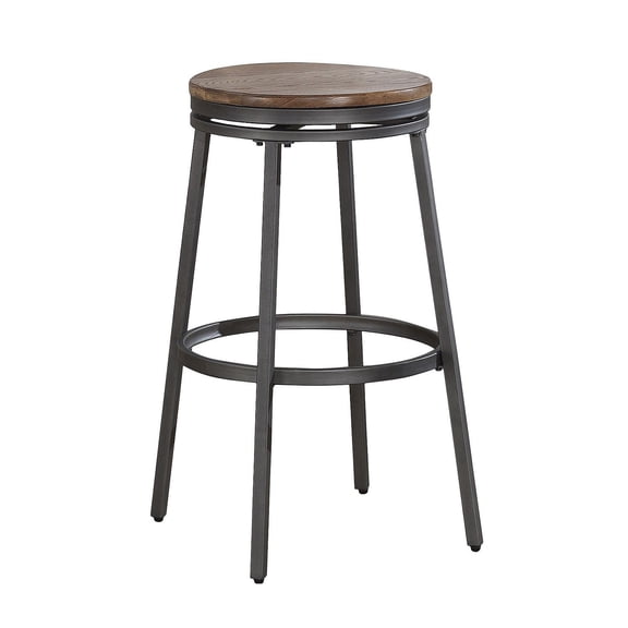 Stockton 25 in. Grey Backless Swivel Counter Stool